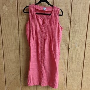 COPY - L.L. bean 100% Linen Boxy butyon down Dress 10P